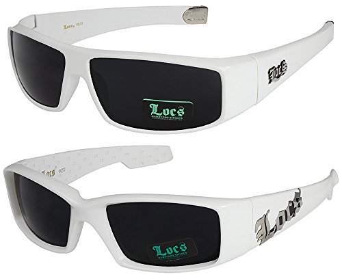 2er Locs Herren Damen Männer Frauen Unisex Sonnenbrillen Motorradbrille Motorradsonnenbrille Sportbrille Radbrille - 1x Locs 9035 weiß und 1x Locs 9052 weiß - Modell 06 + 08 - 2er Locs Herren Damen Männer Frauen Unisex Sonnenbrillen Motorradbrille Motorradsonnenbrille Sportbrille Radbrille - 1x Locs 9035 weiß und 1x Locs 9052 weiß - Modell 06 + 08 - von Locs