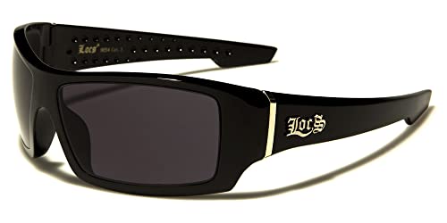 Locs 8LOC9054 Sonnenbrille, Hypol, Urban Poker, Verband für Herren, Gestell schwarz glänzend, graue Gläser von Locs