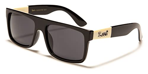 Locs Flache Sonnenbrille Hype Hypster Urban Mode Stadt Anzüge RapRaper Poker Frauen Männer 8LOC91156, Schwarz , Einheitsgröße von Locs