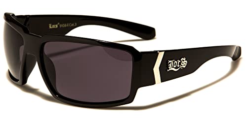 Locs Sonnenbrille 8LOC91084, Hypster, Urban Modus, Damen, Gestell schwarz glänzend, graue Gläser von Locs