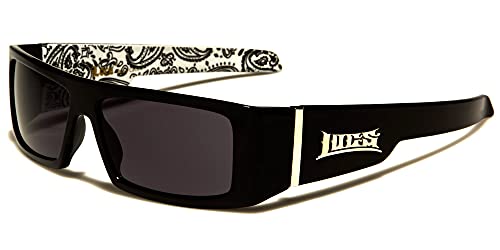 Locs Sonnenbrille Hype Hypster Urban Fashion City Dressed Rapper, Poker Damen Herren 8LOC9058-BDNA, Innenseite der Zweige weiß von Locs