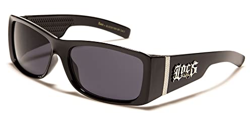 Locs Sonnenbrille Hype Hypster Urban Mode Stadt Verkleidet Rapporter Poker Frauen Männer 8LOC91169BK, Schwarz , Einheitsgröße von Locs