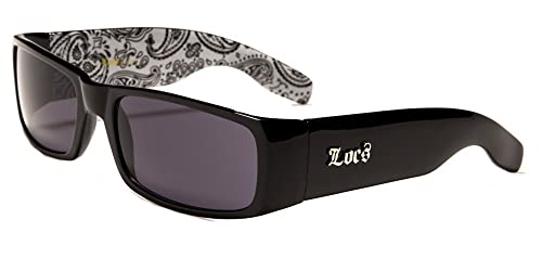 Locs Sonnenbrille Hype Hypster Urban Poker Rap Rap Mode Stadt Kleid Damen Herren 8LOC9006, Innenseite der Zweige weiß, Einheitsgröße von Locs