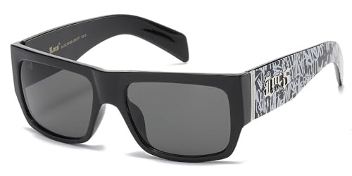 Locs Sonnenbrille bedruckt Graffiti Hype Hypster Urban Fashion City Dressed Rapper-Poker Frauen Männer 8LOC91186, Graffiti Mattschwarz von Locs