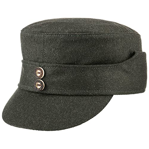 Lodenhut Manufaktur Baschlik Jagdmütze Loden Jagdcap Armycap Wollcap (54 cm - Oliv) von Lodenhut Manufaktur