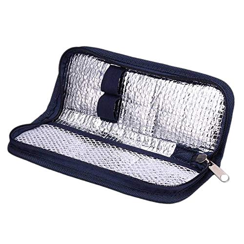 Insulin Travel Case Diabetiker Medikamente Organizer Tasche Navy Blau von Lodokdre