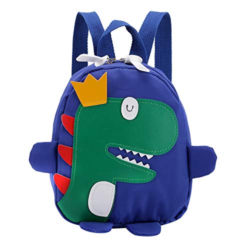 Lodokdre Niedlicher Kindergarten-Schulranzen, 3D-Dinosaurier-Mini-Rucksack, für Babys, , Schultasche, Blau, blau, One Size von Lodokdre