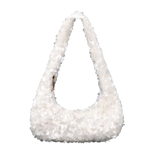 Lodoot Verschleißfeste Abendtasche mit Glitzer, mehrere Fächer, Polyester, Unterarmtasche für den täglichen Gebrauch, Pailletten, Schultertasche von Lodoot