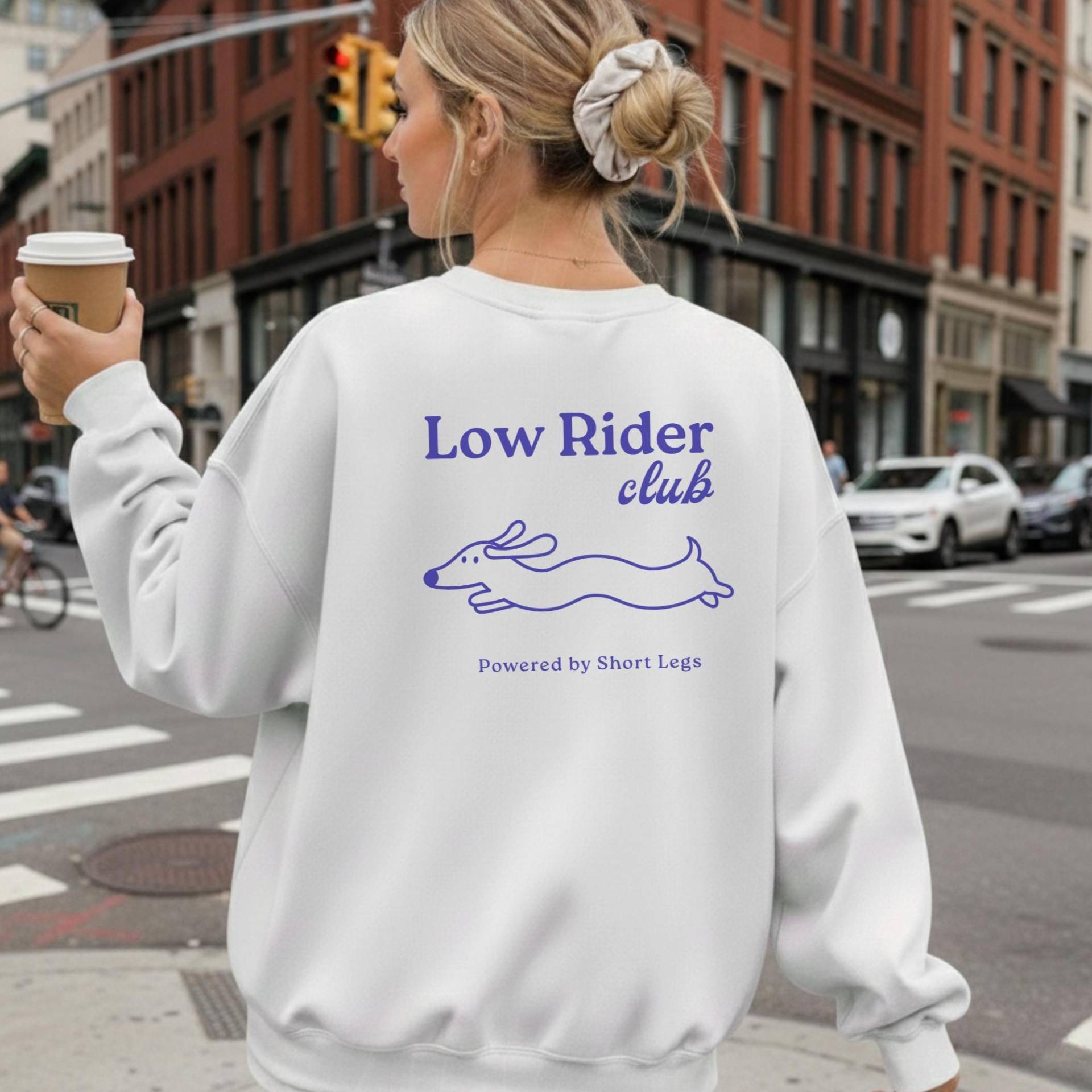 Oversized Sweatshirt Damen Mit Backprint Dackel Sweater Dog Club Lustiger Hundepullover Geschenk Hundebesitzer Statement Pullover von LoeAmia