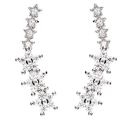LÖB Ohrringe in 925 silber versilbert Zirkonia Sterne Blumen Bogen Modern Minimalistisch Damen Ohrstecker Ohrkletter Brautschmuck Lang Glitzer Steine LÖB Ohrringe in 925 silber versilbert Zirkonia Sterne Blumen Bogen Modern Minimalistisch Damen Ohrstecker Ohrkletter Brautschmuck Lang Glitzer Steine von Löb
