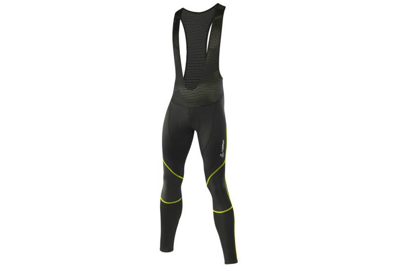 Loeffler Randall Radlerhose M BIKE BIB TIGHTS WS ELASTIC BLACK/NEON YELLOW von Loeffler Randall