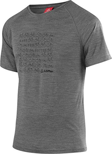 LÖFFLER Bicycles T-Shirt - Grey/Melange von Löffler