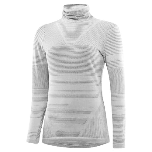 LÖFFLER Damen Transtex Retr'X Rollneck Longsleeve, Grey Melange, EU 40-42 von Löffler