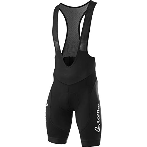 LÖFFLER M Bike Bib Shorts Winner Ii Schwarz - Hochelastische atmungsaktive Herren Fahrradhose, Größe 46 - Farbe Black von Löffler