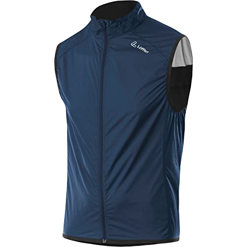 LÖFFLER M Bike Vest Wpm Pocket Blau - Winddichte Wasserabweisende Herren Fahrrad Weste, Größe 50 - Farbe Dark Blue von Löffler