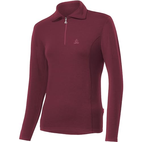 Löffler Damen Transtex Basic Zip Longsleeve, Purpur, 44 von Löffler