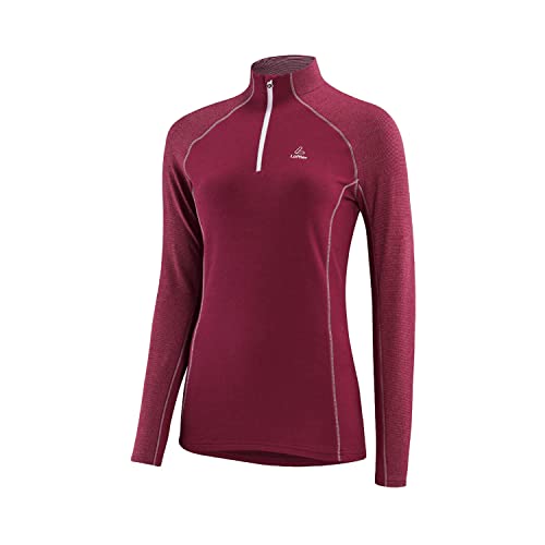 Löffler Damen Women's Midlayer CB Transtex Fleecepullover Rot 36 von Löffler