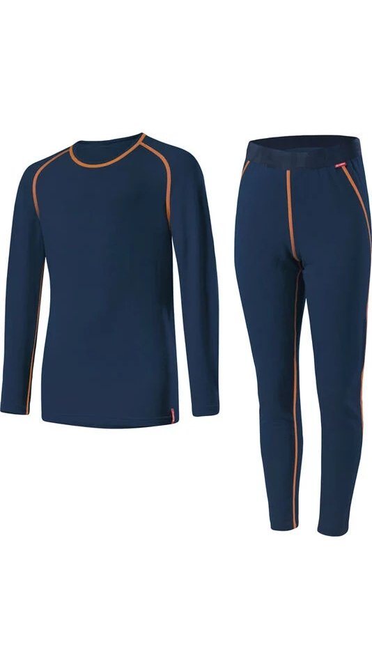 Löffler Funktionsunterhemd TRANSTEX K SET LONG WARM lange Thermounterwäsche Kinder dunkelblau von Löffler