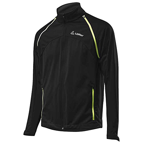 Löffler Herren Zip-Off Jacke WS light black neon yellow (52) von Löffler