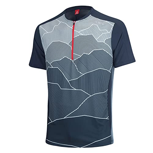 Löffler Hills Half-Zip Fahrradshirt Herren blau von Löffler