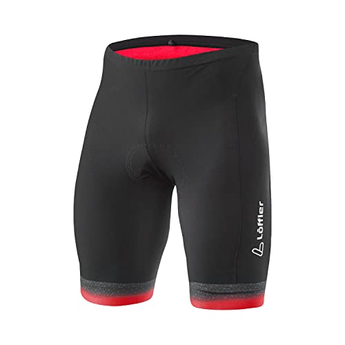 Löffler Hotbond Fahrradtights Herren schwarz/rot von Löffler