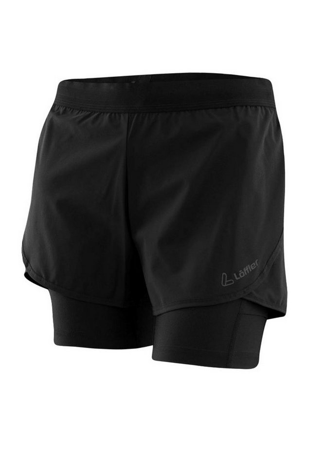 Löffler Laufshorts Löffler Damen W 2IN1 SHORTS ASSL 25804 schwarz von Löffler