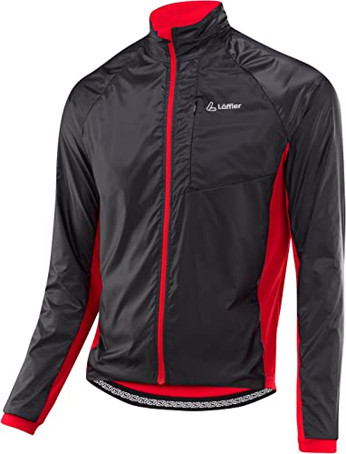 Löffler Light Hybrid Fahrradjacke Herren schwarz/rot von Löffler