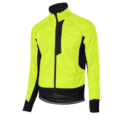 Löffler M Bike Iso-jacket Primaloft Mix Gelb, Herren PrimaLoft Ponchos und Capes, Größe 52 - Farbe Neon Yellow von Löffler