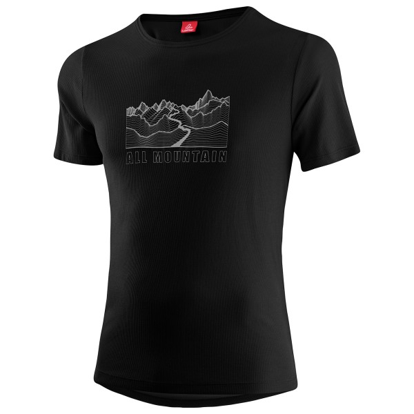 Löffler - Printshirt All Mountain Transtex-Single - T-Shirt Gr 48 schwarz von Löffler