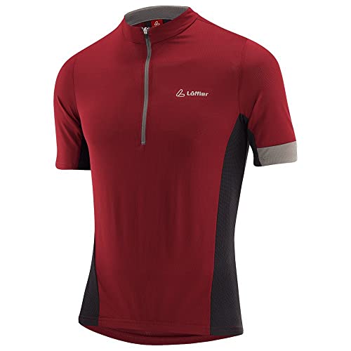 Löffler Pure Half-Zip Fahrradtrikot Herren rot Größe EU 52 2022 Radtrikot kurzärmlig von Löffler