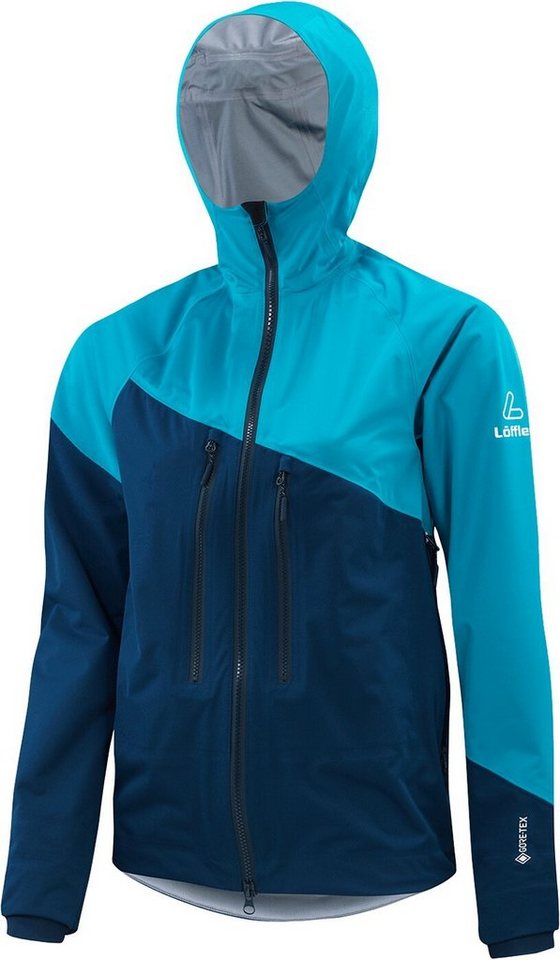 Löffler Regenjacke GTX ACTIVE HOODED JACKET- Damen Hardshelljacke hellblau/dunkelblau von Löffler