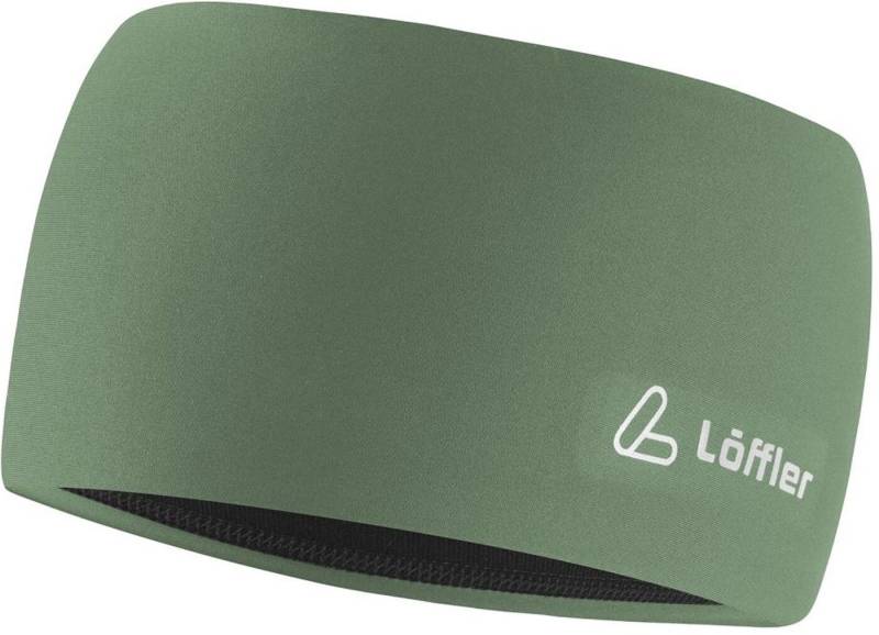 Löffler Stirnband MONO HEADBAND WIDE extra breites Funktions-Stirnband grün von Löffler