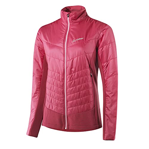 Löffler W Hybrid Jacket Pl60 Rot - PrimaLoft Atmungsaktive isolierende Damen PrimaLoftGold Skitourenjacke, Größe 38 - von Löffler