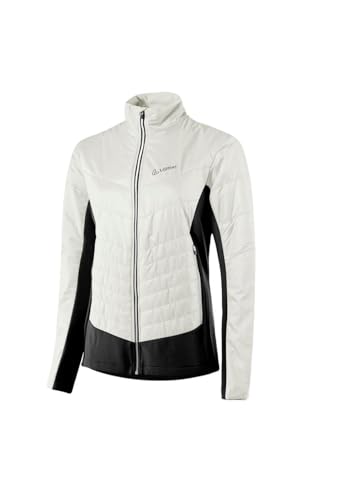 Löffler W Hybrid Jacket Pl60 Weiß - PrimaLoft Atmungsaktive isolierende Damen PrimaLoftGold Skitourenjacke, Größe 44 - von Löffler