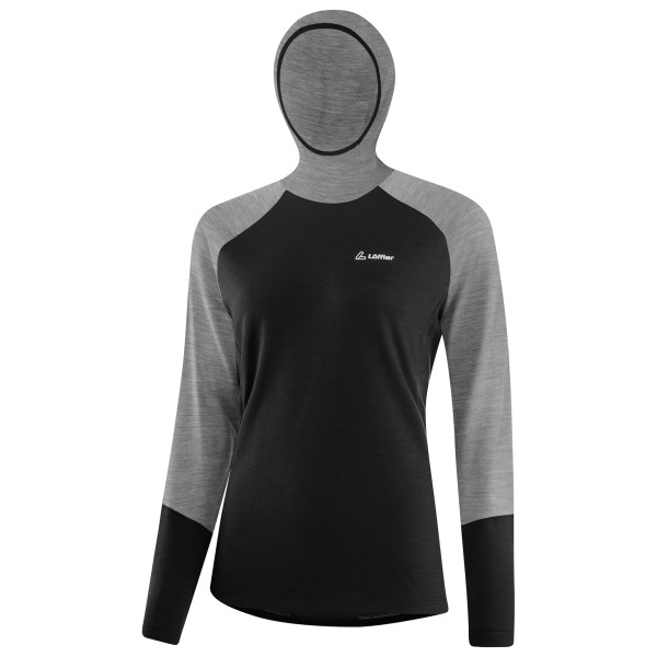 Löffler - Women's Hoody Transtex Merino - Merinoshirt Gr 44 schwarz von Löffler