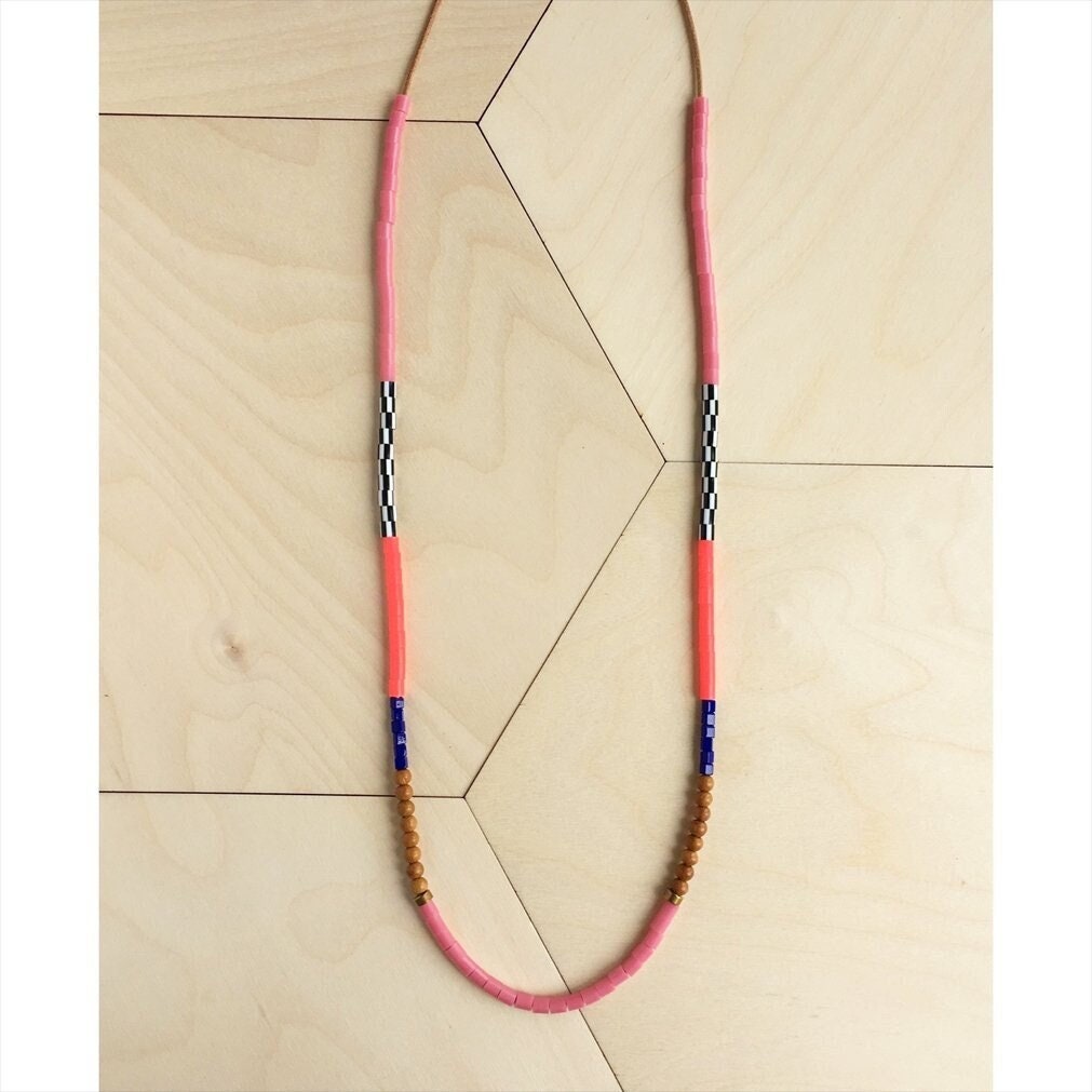 Bel Air Halskette, Bunte Statement Perlenkette Bel Air Halskette, Bunte Statement Perlenkette von LoelaLoela