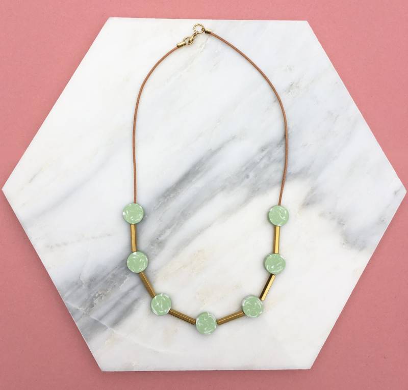 Halskette // Mint Grün Halskette // Mint Grün von LoelaLoela