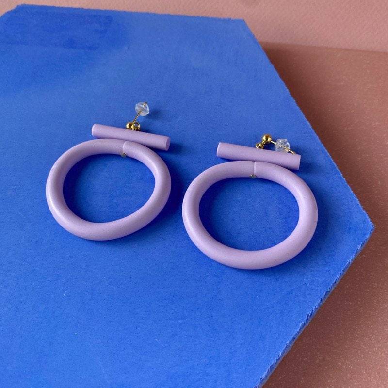 Kreis Ohrringe - Lavendel Kreis Ohrringe - Lavendel von LoelaLoela