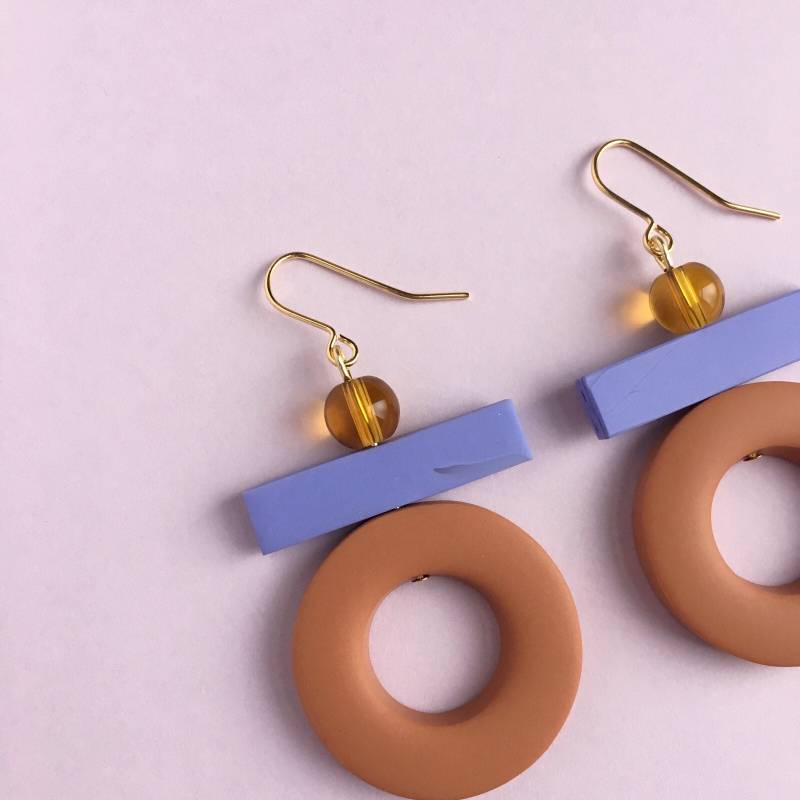 Sol Ohrringe - Rost & Periwinkle von LoelaLoela