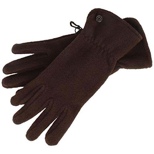 Damen Winter-Handschuhe | Outdoor-Handschuhe für Frauen aus kuschelig warmen POLAR SOFT Fleece – Einheitsgröße – in verschiedenen Farben (one size, Braun) von LOEVENICH