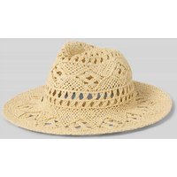 Loevenich Strohhut mit Label-Detail Modell 'Fedora Boho' in Beige, Größe 1 von Loevenich