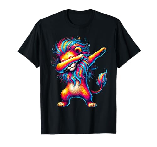 Löwe Dabbing | Tiermotiv mit Löwe für Kinder | Bunter Löwe T-Shirt Löwe Dabbing | Tiermotiv mit Löwe für Kinder | Bunter Löwe T-Shirt von Löwe Designer Designs