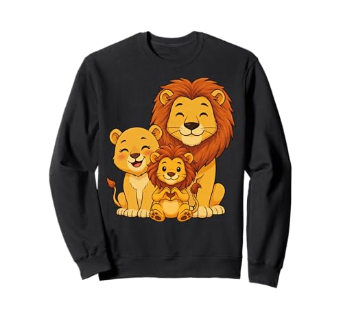 Löwe mit Herz und Familie | Süßer Löwe mit Löwen Mama & Papa Sweatshirt Löwe mit Herz und Familie | Süßer Löwe mit Löwen Mama & Papa Sweatshirt von Löwe Designer Designs