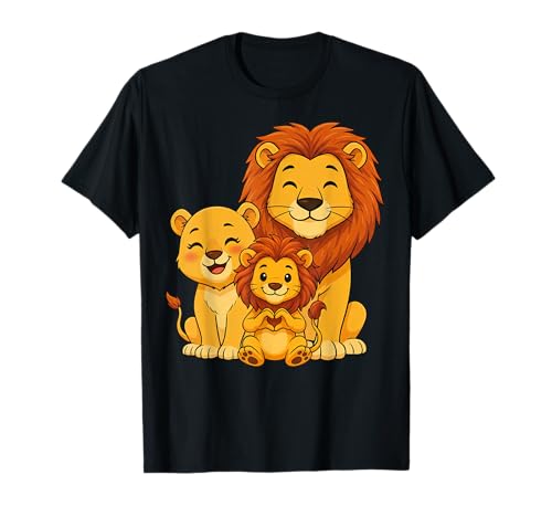Löwe mit Herz und Familie | Süßer Löwe mit Löwen Mama & Papa T-Shirt Löwe mit Herz und Familie | Süßer Löwe mit Löwen Mama & Papa T-Shirt von Löwe Designer Designs