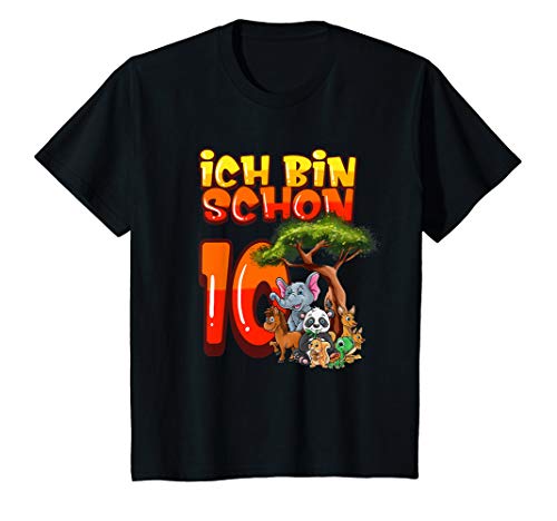 Kinder 10. Geburtstag Löwe Shirt Jungen Geburtstagsshirt 10 Jahre T-Shirt von Löwe Geburtstag Motive Shop
