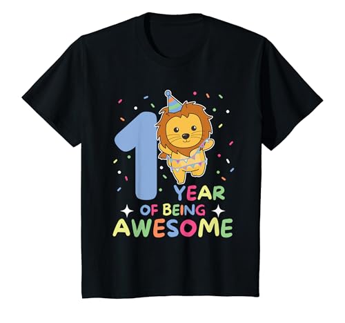 Kinder Löwe zum 1. Geburtstag für Kinder ein Jahr alt Löwe T-Shirt Kinder Löwe zum 1. Geburtstag für Kinder ein Jahr alt Löwe T-Shirt von Löwe Geburtstags Geschenk süße Tiere