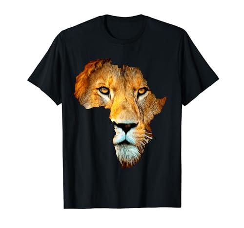 Löwe Löwenkopf Afrika Karte Umriss Löwen Männer Damen Kinder T-Shirt Löwe Löwenkopf Afrika Karte Umriss Löwen Männer Damen Kinder T-Shirt von Löwe Löwenkopf afrikanische Geschenke Afrika
