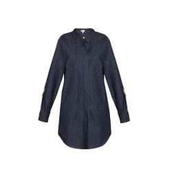 Loewe Blaues Denim-ketten-hemd-kleid von Loewe