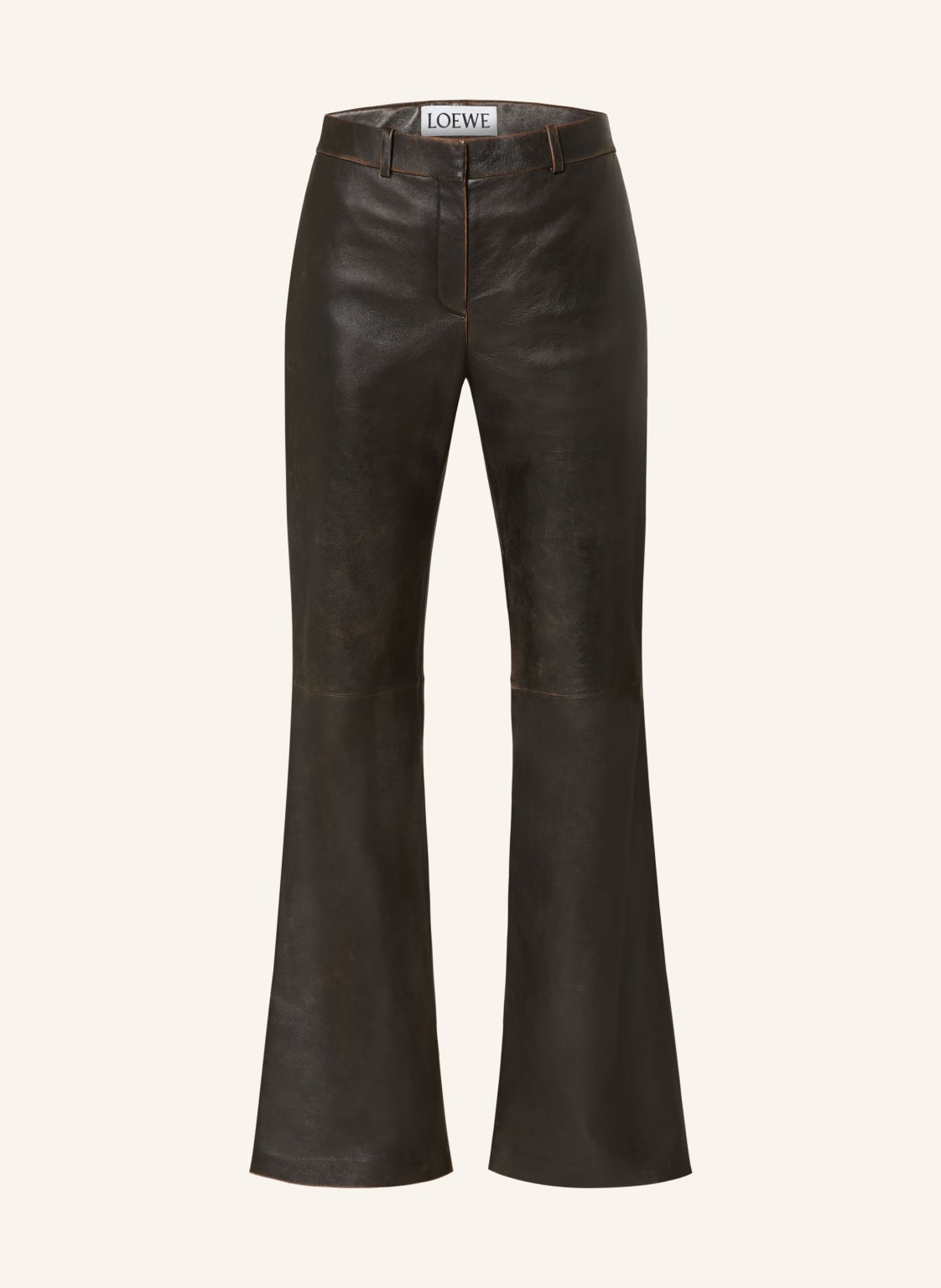 Loewe Bootcut-Hose Aus Leder braun von Loewe