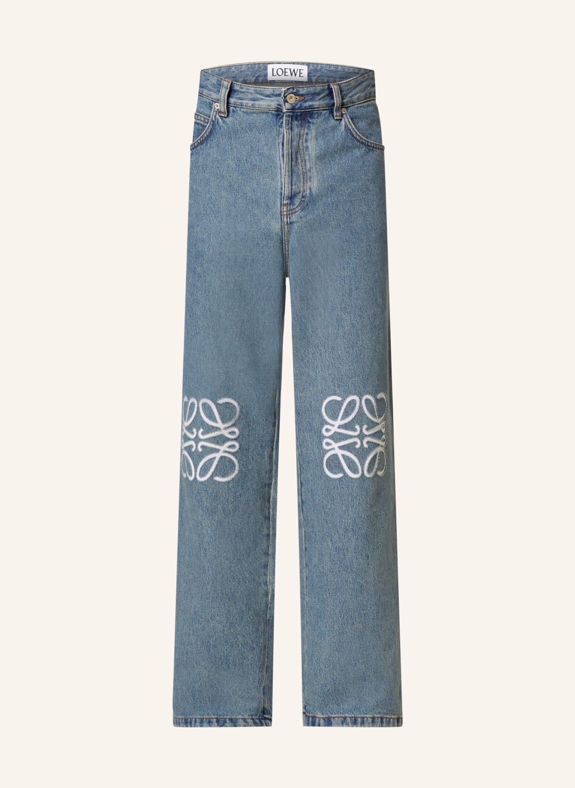 Loewe Jeans Anagram Baggy Fit blau von Loewe